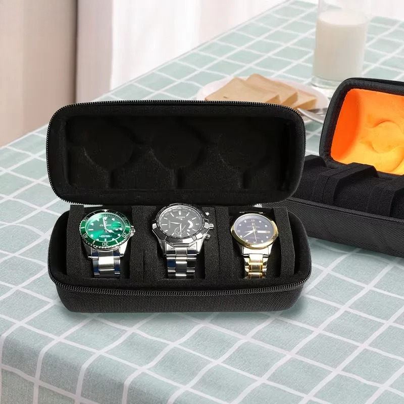 Jewelry Box That Holds Watches - 3 Yuvalı Sert Yüksek Kaliteli Saat