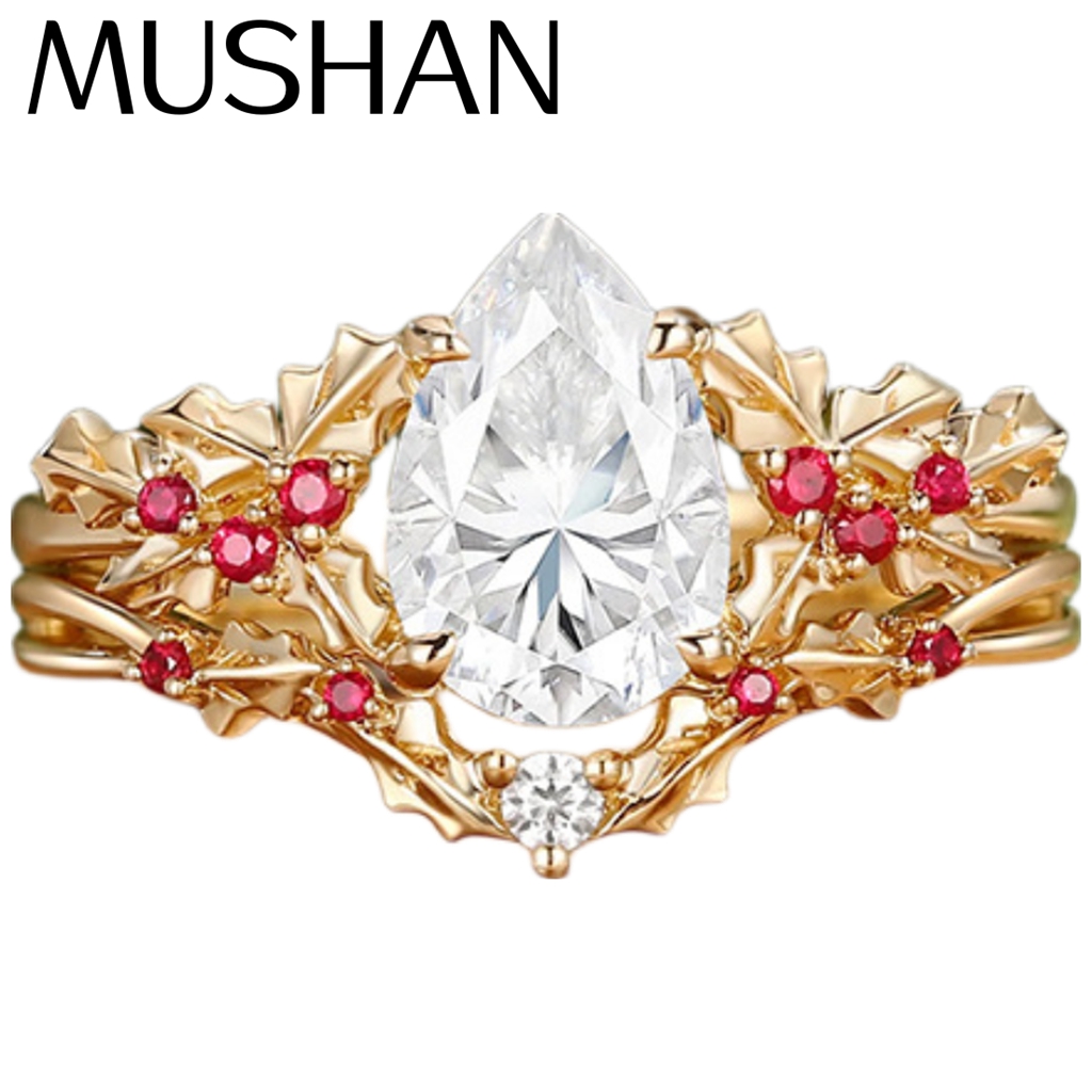 Moissanite Ring - MUSHAN Özel Tasarım Takı 925 Ayar