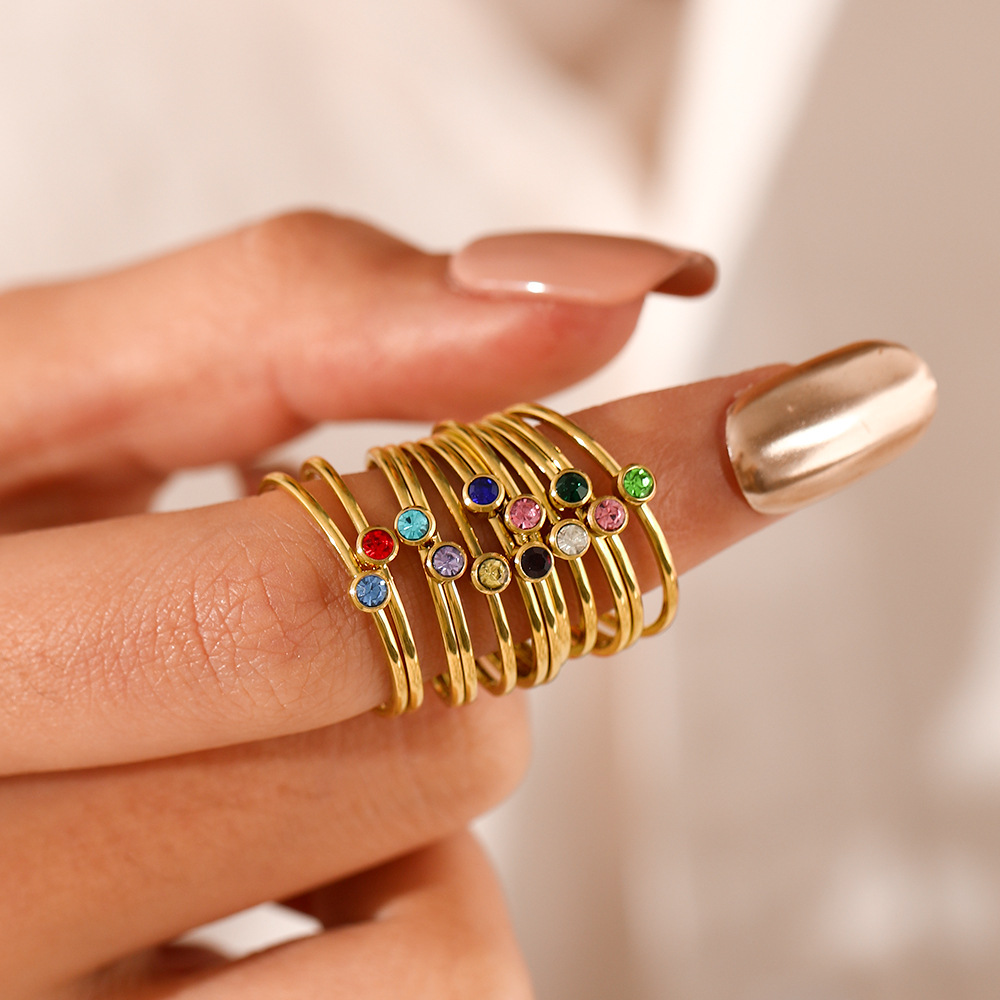 Paslanmaz Çelik Birthstone Yüz - Birthstone Ring Set incelemesi ve fiyatı
