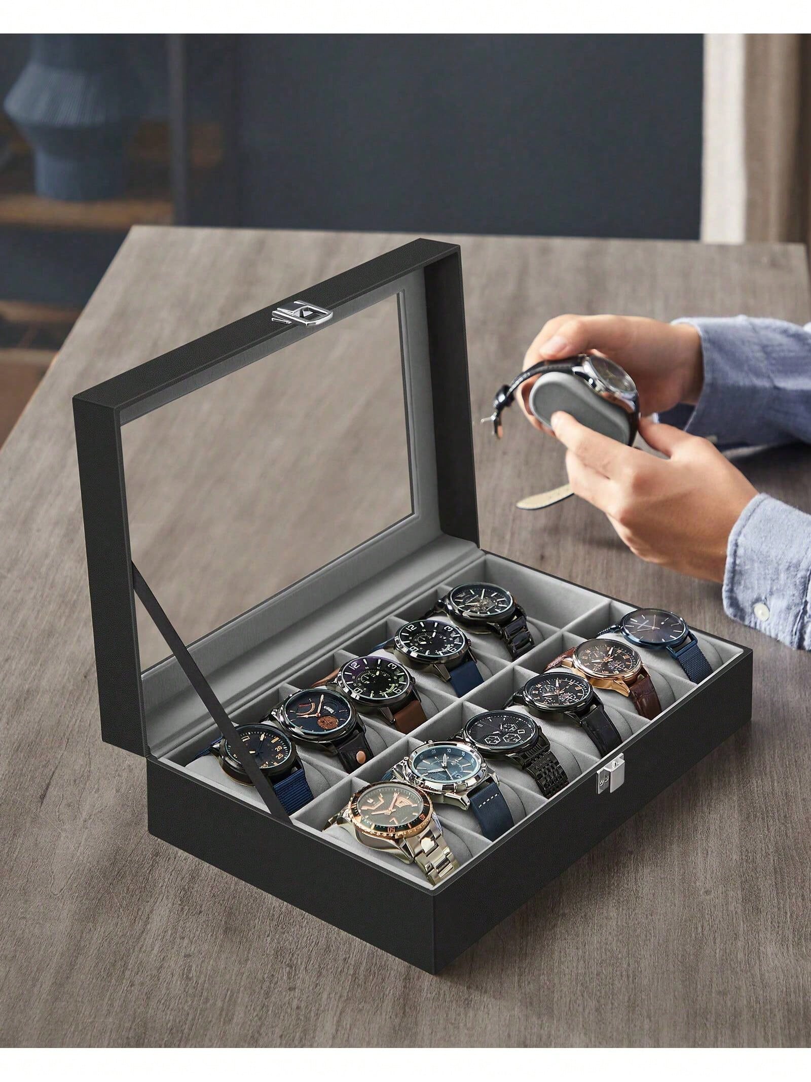 12 Yuvalı Kilitlenebilir Saat  - Jewelry Box That Holds Watches incelemesi ve fiyatı