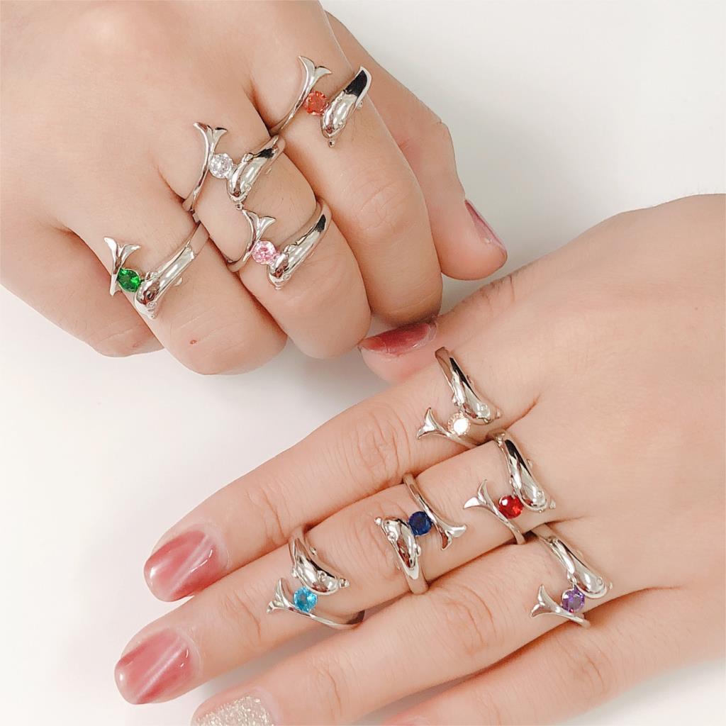 Çift adil aşk yunus yüzükler k - Birthstone Ring Set incelemesi ve fiyatı