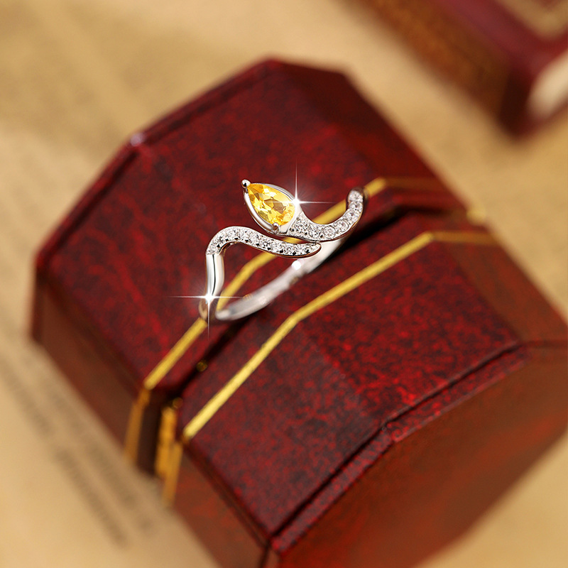 925 Ayar Gümüş Düğün Yılan Şek - Birthstone Ring Set incelemesi ve fiyatı